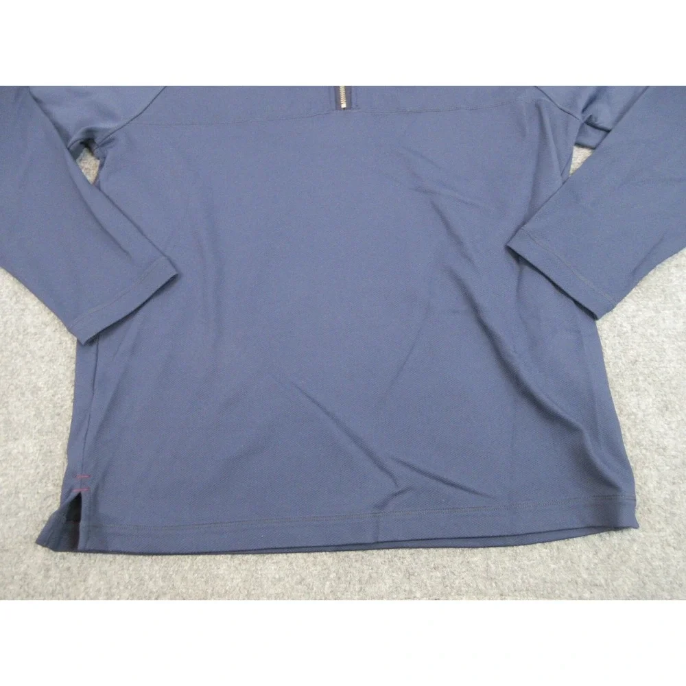 Tommy Bahama Hoodie Mens M Blue 1/4 Zip Pullover Lightweight Sweatshirt